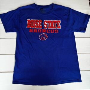 Russel Athletic Boise State broncos Logo Tee Blue Orange Unisex